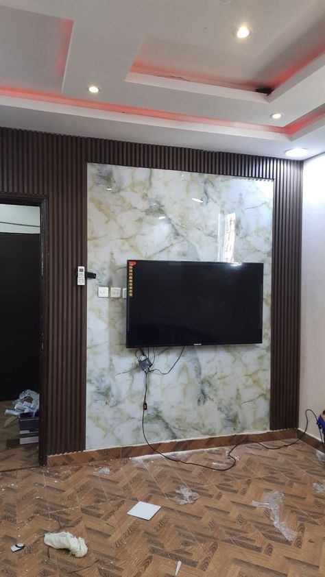 New Classic Living Room Luxury, Led Panel Design, Pvc Wall Panels Designs, Lcd Panel Design, Down Ceiling Design, Pvc Ceiling Design, Drawing Room Interior, House Wall Design, Ombre Wall