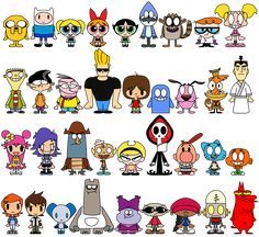 Old School Cartoons The 90s, Cartoon Network Viejo, 90s 2000s Cartoons, Cartoon Network 90s, 90s Characters, Character Nails, 90s Cartoon Characters, Cartoon Network Characters, Old Cartoon Network