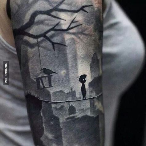 Awesome Gaming Tattoo Limbo Game, Video Game Tattoos, Video Game Tattoo, Gaming Tattoo, Badass Tattoos, Skin Art, Creative Tattoos, Love Tattoos, Collage Sheet