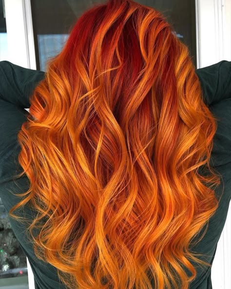 Copper Hair Ideas, Bright Copper Hair, Orange Ombre Hair, Joico Color Intensity, Red Hair Brown Eyes, Cowboy Copper Hair, Root Melt, Hair Formula, Cowboy Copper