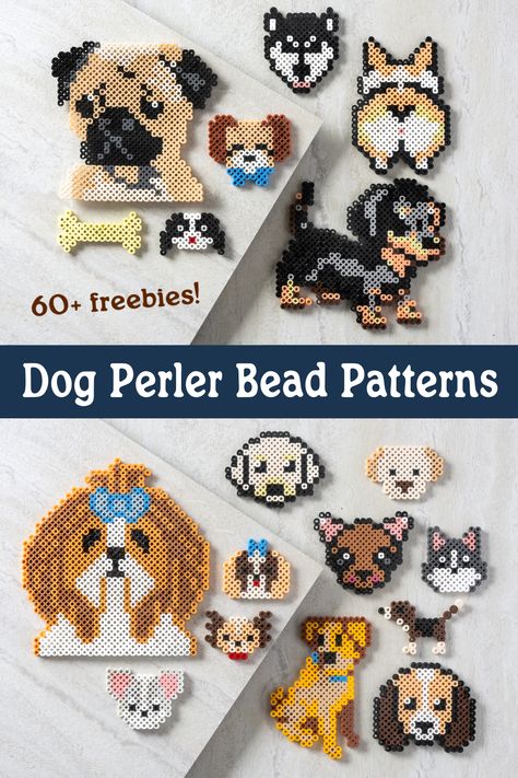 Hedgehog Perler Beads Pattern, Dog Fuse Beads, Puppy Perler Bead Patterns, Perler Bead Patterns Printable, Cloud Perler Beads, Perler Bead Dog Patterns, Perler Bead Tic Tac Toe, Perler Bead People, Fun Perler Bead Ideas