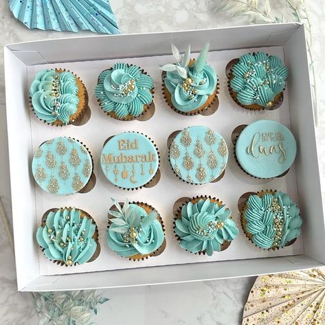 Eid Cake Design, Eid Cupcakes, Eid Sweets, Eid Cake, Cupcake Decorating Tips, Cookie Brownie Recipe, Birthday Dinner Party, Eid Decoration, Birthday Items