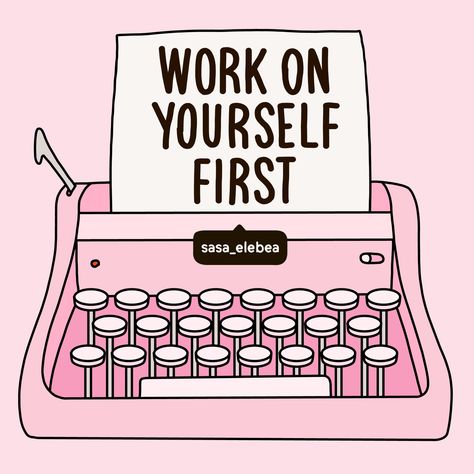 by Sasa Elebea Work On Yourself For Yourself, Working On Yourself, Work For Yourself, Illustrator Logo, Illustration Quotes, Motiverende Quotes, Boss Quotes, Logo Designer, Queen Quotes