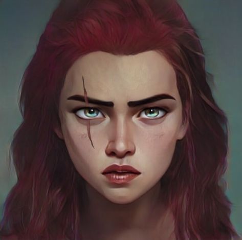 but with a scar☠️ Arcane Face Claim, Scar On Eyebrow, Scar Over Eye Drawing, Arcane Oc Girl, How To Draw Scars, Eyebrow Scar, Arcane Oc, Eyebrow Drawing, Arcane Art