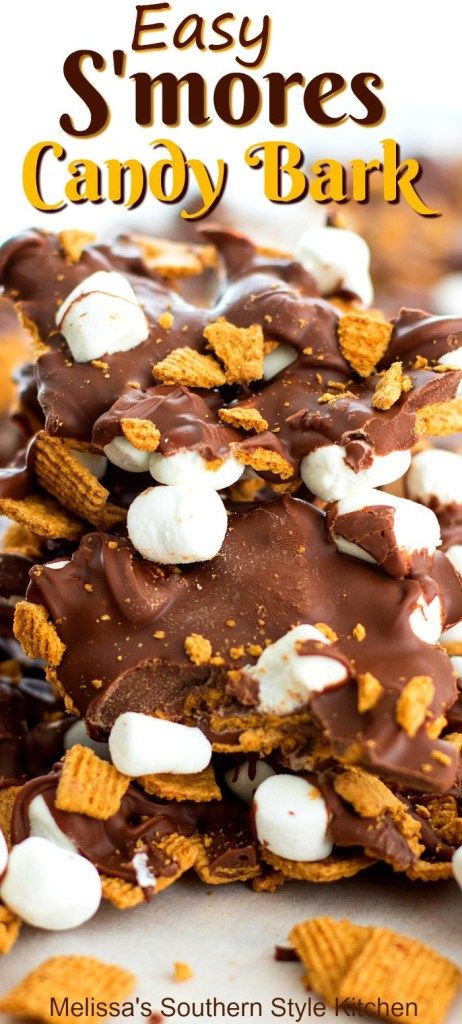 Smores Candy, Easy Xmas Dessert, Candy Bark Recipes, Easy Smores, Easy S, Easy Candy Recipes, Xmas Desserts, Party Food Dessert, Candy Bark