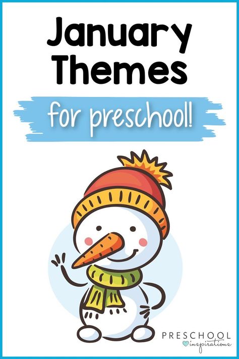 January preschool themes to help you get back into the rhythm of the school year! There are tons of great theme ideas to choose from, like winter theme, arctic animals theme, pets theme, space theme, and snowman theme! Plus grab lesson plans, crafts, and hands-on learning activities for each theme. January Preschool Lessons, Seasonal Preschool Themes, January Storytime Ideas, Preschool Themes For January, Prek January Themes, January Lesson Plan Themes, Winter Storytime Crafts For Preschoolers, January Curriculum Preschool, January Themes Preschool