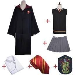 Gryffindor Uniform Costume Hermione Granger Cosplay Halloween Costume Draco Y Hermione, Hermione Cosplay, Hermione Granger Cosplay, Hermione Granger Costume, Gryffindor Uniform, Gryffindor Costume, Ron Y Hermione, Skirt Uniform, Harry Potter Cosplay