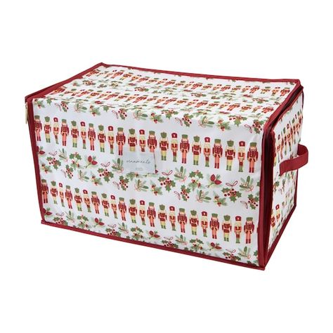 "Buy Laura Ashley Nutcracker Print 112ct. Stackable Christmas Ornament Storage Box at Michaels. com. This Laura Ashley 112-Count Ornament Organizer is a perfect holiday accessory to keep around the home! This Laura Ashley 112-Count Ornament Organizer is a perfect holiday accessory to keep around the home! Helps keep up to 112 ornaments safely stowed away until the next holiday season! The stackable design with Velcro fasteners keeps storage boxes in place. Comes with handles for easy carrying an Laura Ashley Christmas, Ornament Organizer, Christmas Ornament Storage, Ornament Storage Box, Christmas Tree Storage, Laura Ashley Home, Holiday Storage, Ornament Storage, Christmas Storage