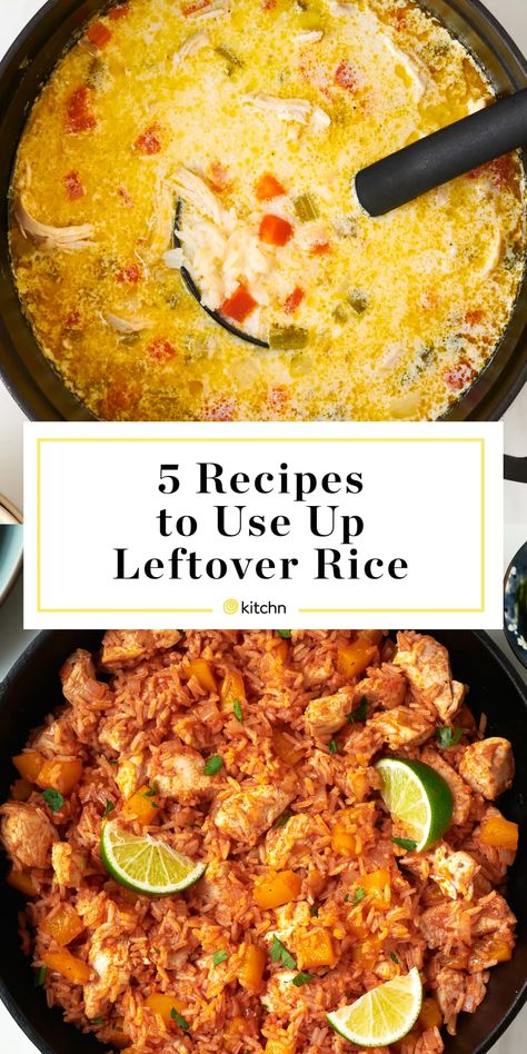 Chicken Rice Leftover Recipes, Leftover Rice Dinner, Chicken And Rice Leftover Recipes, Extra Rice Recipes, Uses For Leftover Cooked Rice, Leftover Rice Soup, Dinner Recipes For Leftovers, Leftover Rice Side Dish Recipes, Leftover Rice Soup Recipes