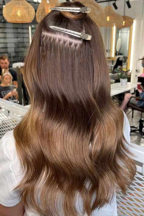 Micro Bond Hair Extensions Explained Micro Extensions, Micro Hair Extensions, Celebrity Hair Extensions, Keratin Bond Extensions, Keratin Bond Hair Extensions, Bond Hair, Nano Hair Extensions, Celebrities Hair, Micro Bead Hair Extensions