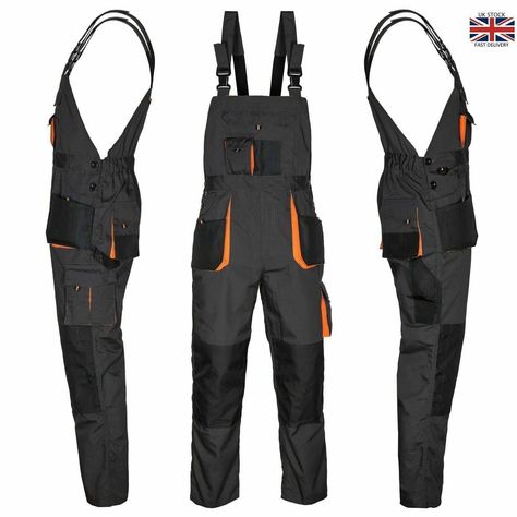 Bib And Brace Overalls, Construction Outfit, Building And Construction, Overalls Men, Overalls Outfit, Work Uniforms, Work Trousers, Car Repair, Knee Pads