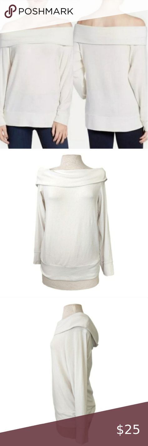 Cupcakes and Cashmere Off-White Off-Shoulder Sweater Size S