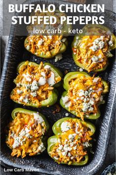 Keto Meal Planning, Buffalo Chicken Stuffed Peppers, Comidas Keto, Low Carb Wraps, Low Carb Maven, Low Carb Snack, Resep Diet, Chicken Stuffed, Low Carb Diets