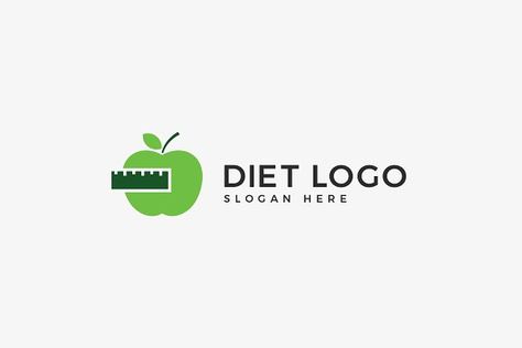 Nutrition Clinic Logo, Diet Logo Design, Fruit Logo Design Ideas, Menu Presentation, Diet Logo, Apple Diet, Health App Design, Fruit Logo Design, Trendy Logo Design