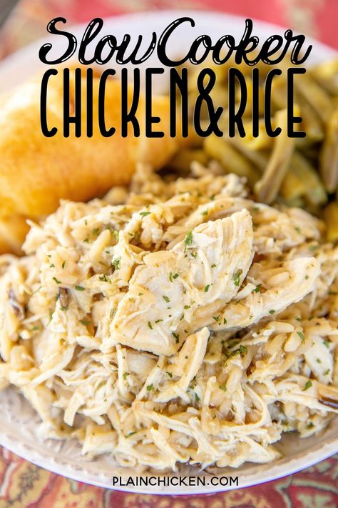 Slow Cooker Kip, Crockpot Rice Recipes, Slow Cooker Chicken And Rice, Slow Cooker Chicken Rice, Long Grain And Wild Rice, Chicken And Rice Recipe, Chicken Crockpot Recipes Easy, Easy Crockpot Chicken, Chicken Crockpot