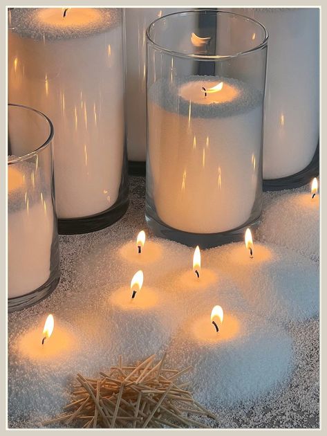 Powder Candle, Candle Placement, Desert Party, Colored Candles, Pearl Candle, Sand Candles, Beige Baby, Water Candle, Festive Centerpieces