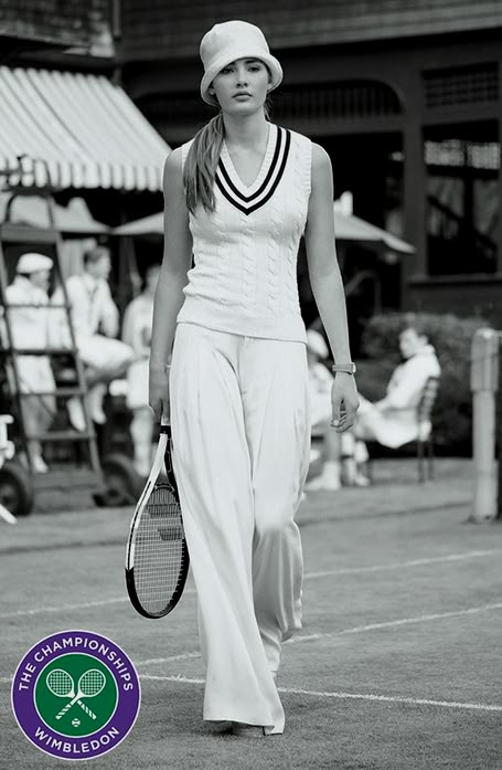 z- Woman Tennis Player (Ralph Lauren- Wimbledon Fashion- ad) Mode Tennis, Wimbledon Fashion, Ivy League Style, Tennis Match, Tennis Fashion, Estilo Preppy, Ralph Lauren Sport, Sporty And Rich, Tennis Clothes