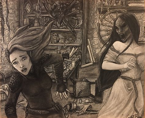 Feyre vs the Weaver from Sarah J Maas' A Court of Mist and Fury. I finally finished my illustration of my favorite scene from this book! I'm so proud of how it turned out, since it's just how I imagined when reading the book. ❤❤❤ Weaver Acomaf, The Weaver Acomaf, Feyre And Rhysand, Roses Book, A Court Of Wings And Ruin, Throne Of Glass Series, The Weaver, Sarah J Maas Books, A Court Of Mist And Fury