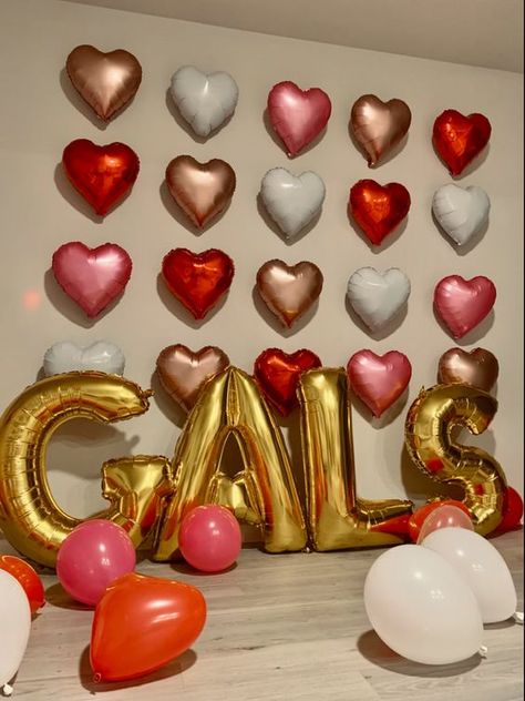 Valentines Day Decorations Girls Night, Happy Galentine’s Day Ideas, Galentines Vision Board, Valentines Tea Party Decorations, Galentines Party Decor Backdrop, Galentines Vision Board Party, Galentines Party Decor Balloons, Happy Galentine’s Day Decor, Valentines Party Photo Backdrop