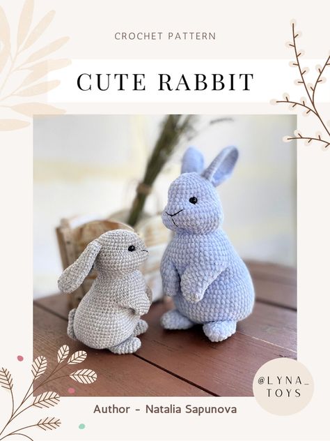 Crochet Rabbit Free Pattern, Rabbit Crochet Pattern, Crochet Bunnies, Rabbit Crochet, Tutorial Amigurumi, Crochet Bunny Pattern, Crochet Plush, Crochet Rabbit, Yarn Tail