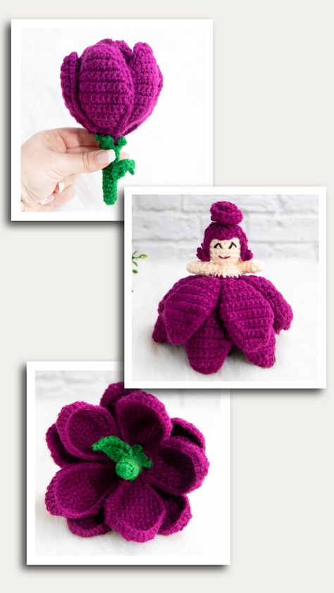 Reversible 2-in-1 Crochet Flower Doll Pattern Crochet Reversible, Flower Doll, Crochet Toys Free Patterns, Doll Patterns Free, Chicken Pattern, Crochet Toys Free, Tunisian Crochet Stitches, Monthly Crafts, Crochet Animals Free Patterns