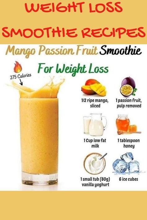 Clean Diet Plan, Recipes Mango, Passion Fruit Smoothie, Fat Burner Smoothie, Passionfruit Recipes, Iced Drinks Recipes, Fruit Smoothie Recipes Healthy, Diet Smoothie Recipes, Smoothies Recipes