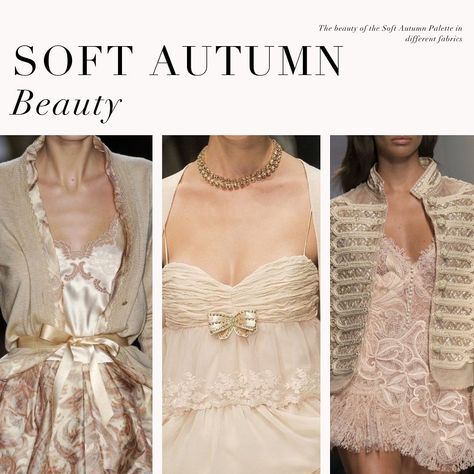 Soft Autumn palette inspiration 🤍 . #coloranalysis #softautumn #autumnpalette #colouranalysis #coloranalyst Soft Autumn Inspiration, Soft Autumn Neutrals, Soft Autumn Winter Outfits, Soft Natural Aesthetic, Soft Autumn Aesthetic, Soft Autumn Celebrities, Soft Autumn Light, Soft Autumn Outfits, Autumn Mute