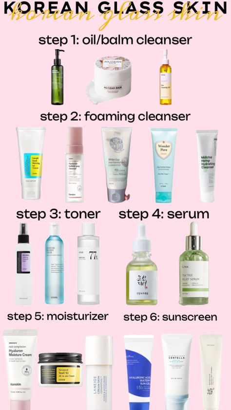 Korean skincare guide to glass skin k-beauty #affiliate #affiliatelink #koreanskincaretips #acne #glassskin #skincare kbeauty #kbeauty #kbeautyaddict gentle acne friendly K Beauty Skin Care Products, K Skincare, K Beauty Skin Care, Glowup Tips, Korean Tips, Skin Korean, Skin Care Home Remedies, Skincare Guide, Acne Prone Skin Care