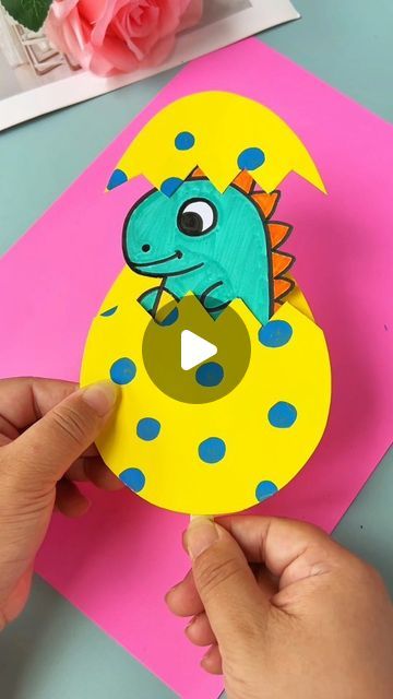 Paper Craft Ideas on Instagram: "Watch as we create a cute paper dragon emerging from an eggshell! Follow along step-by-step as we craft the dragon and its eggshell home, adding charming details to bring it to life. This delightful project is perfect for all ages, sparking imagination and creativity. Get ready to make your own adorable paper dragon hatching from its egg!" Dragon Paper Plate Craft, Hatching Egg Craft, Dragon Crafts For Kids, Dragon Egg Craft, Dragon Project, Paper Dragon, Dragon Kid, Dragon Crafts, Kids Painting