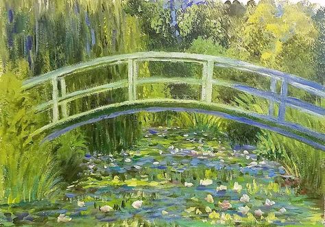 How to Paint Monet Bridge over waterlilies pond Saturday Live Acrylic Painting Tutorial #angelafineart Angela Anderson, Art Sherpa, Bridge Painting, Painting Stuff, Acrylic Painting Lessons, Monet Paintings, Art Youtube, Acrylic Painting Tutorials, Acrylic Oil Painting