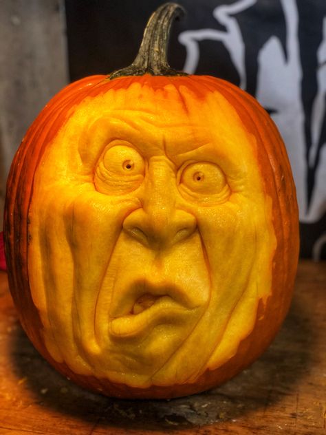 #halloween #pumpkin #carving #jackolantern #boston #sculpt 3d Carved Pumpkins, Pumpkin Face Carvings, 3d Pumpkin Carving Ideas, Difficult Pumpkin Carving Ideas, Pumpkin Sculpting Ideas, Pumpkin Carving Art, Pumkin Carving Ideas, 3d Pumpkin Carving, Halloween Pumpkins Carvings Designs