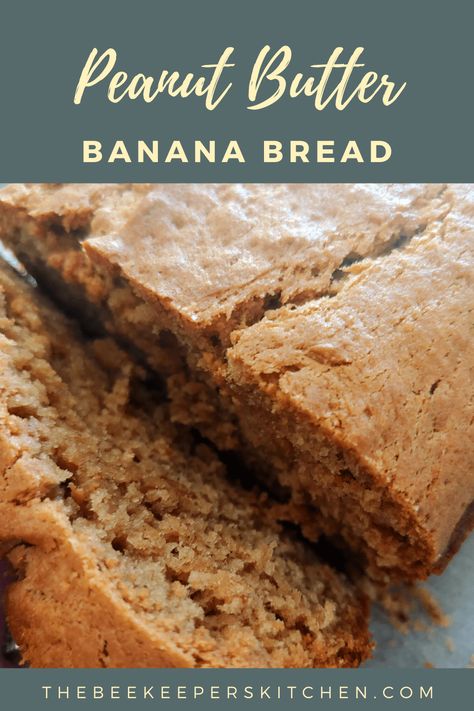 Peanut Butter Banana Bread the perfect union of peanut butter and bananas in this delicious recipe. Nutty flavor a great twist on traditional banana bread! Butter Banana Bread, Easy Crepe Recipe, Peanut Butter Banana Bread, Peanut Butter Bread, Crepe Recipes, Peanut Butter Recipes, Lost 100 Pounds, Banana Recipes, Peanut Butter Banana