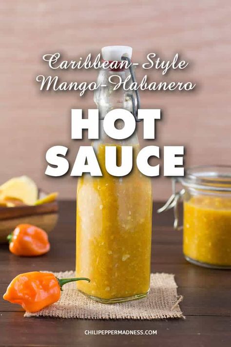 Mango Vinegar, Mango Hot Sauce, Preserving Peppers, High Calorie Diet, Fresno Peppers, Sauce Video, Hot Sauce Recipe, Chili Pepper Recipes, Homemade Hot Sauce