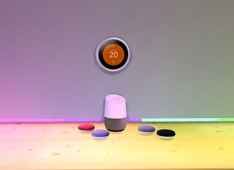 Smart Home Devices (Functional)Google HomeGoogle Home MiniGoogle Nest Thermostat (need seasons)Phillips Hue Strip lightsDownload (xx) Google Nest Thermostat, Phillips Hue, Sims 4 Couple Poses, Sims 4 Clutter, Smart Home Devices, Sims 4 Expansions, Sims 4 Body Mods, Home Devices, Google Nest