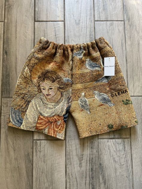 Blanket Shorts, Boy Streetwear, Outside Art, Art Collaboration, Girl Streetwear, Sewing Shorts, Conceptual Fashion, Concept Clothing, Chic Fall Outfits