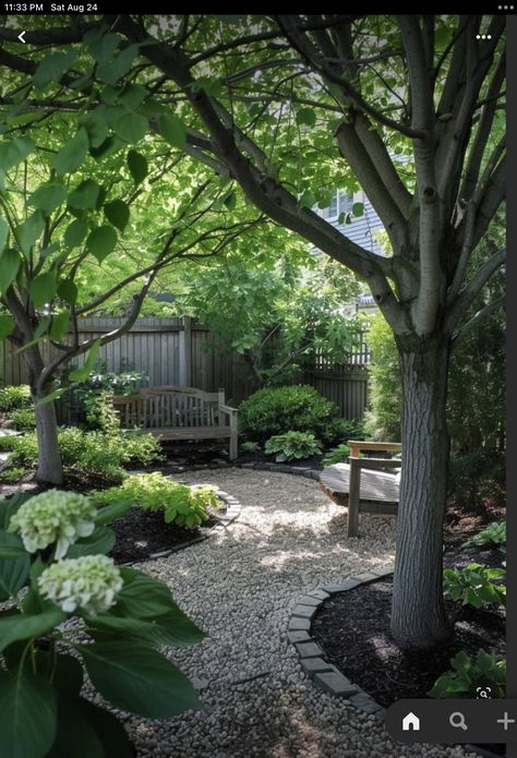 Grassless Yard, English Garden Design, Small Garden Landscape, Small Courtyard Gardens, Courtyard Gardens Design, Gravel Garden, Backyard Landscaping Ideas, Rock Garden Landscaping, Side Garden