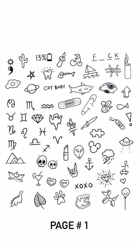 Ready to use tattoo stencils, pre made tattoo stencil sheets, stick and poke tattoo stencils Made Tattoo, Stick Poke Tattoo, Basic Tattoos, Beginner Tattoos, Sharpie Tattoos, Hand Doodles, Small Pretty Tattoos, Stick N Poke Tattoo, Tattoo Flash Sheet