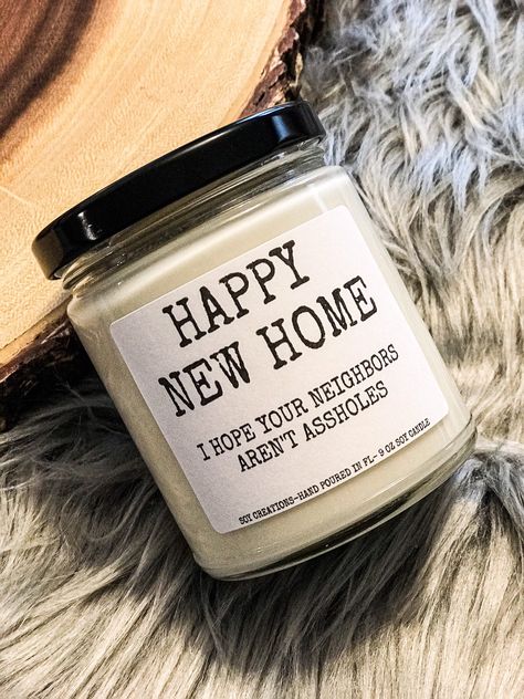 Excited to share this item from my #etsy shop: Happy New Home Candle/Funny Candle/New Home Gift/Housewarming Gift/Soy Candle/New Home/Welcome Home Decor/Candle Decor Homemade Housewarming Gifts, New Home Candle, Home Welcome Home, Welcome Home Decor, Sellable Crafts, New Home Presents, Candle Stickers, Funny Candle, Happy New Home