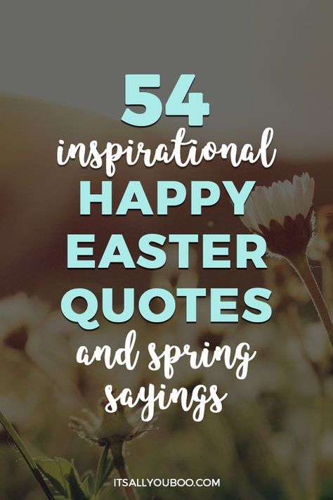 Happy Easter! Ready to celebrate Easter and spring’s arrival? Click here for 54 inspirational Happy Easter quotes and wishes, including non-religious and Christian quotes that are cute and funny. Easter Quotes Religious, Resurrection Quotes, Easter Quotes Christian, Easter Inspirational Quotes, Easter Verses, Swan Quotes, New Life Quotes, Happy Easter Messages, Happy Easter Quotes