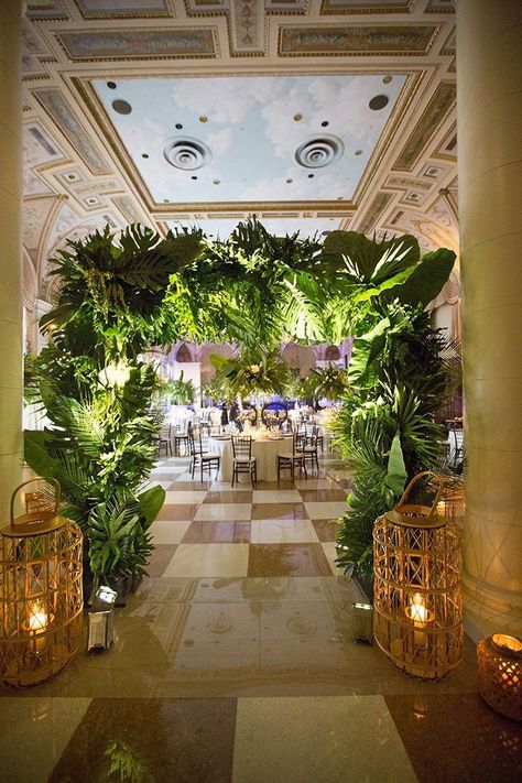 Jungle Wedding Theme, Havana Nights Theme, The Breakers Palm Beach, Havana Nights Party, Beach Wedding Venues, Breakers Palm Beach, Jungle Wedding, Tropical Wedding Theme, Event Entrance