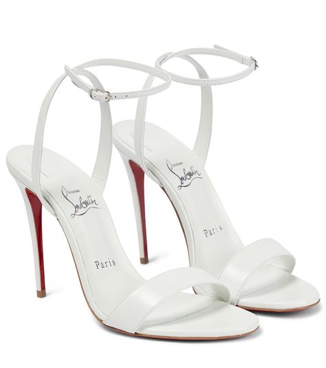 White Christian Louboutin Heels, Luxury White Heels, White Red Bottom Heels, Wedding Louboutins, Wedding Shoes Louboutin, White Red Bottoms, White Louboutin Heels, Lou Boutin, Branded Heels