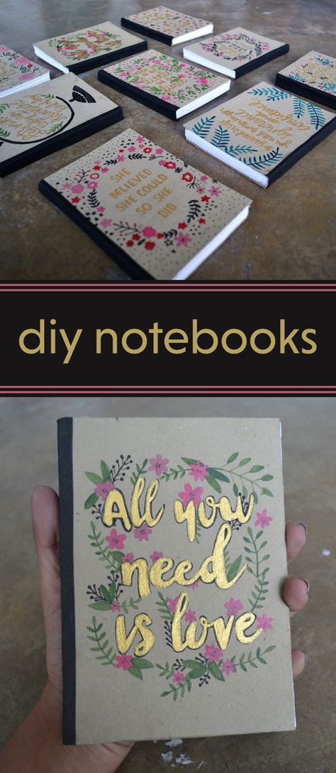 Learn how to make cute custom notebooks from scratch! How To Make My Own Notebook, Diy Sketch Book How To Make, Diy Coloring Book Binding, How To Make Diy Notebooks, How To Make Notebooks To Sell, Notebook Diy Handmade, How To Make Cute Notebooks, Homemade Notebook Handmade Journals, Make Journals Diy