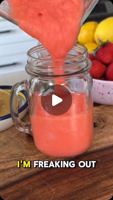 Danny Freeman on Instagram: "Frozen Strawberry Lemonade! Enjoy it before summer’s over! 

Recipe:

Blend together 1/4 cup lemon juice, 1/4 cup sugar, 1 cup frozen strawberries, 1/2 cup ice, and 1/2 cup water. Adjust sweetness to your liking and serve!" Frozen Strawberry Lemonade, Frozen Strawberry, Frozen Lemonade, Strawberry Lemonade, Frozen Strawberries, Lemon Juice, 1 Cup, Lemonade, Strawberries