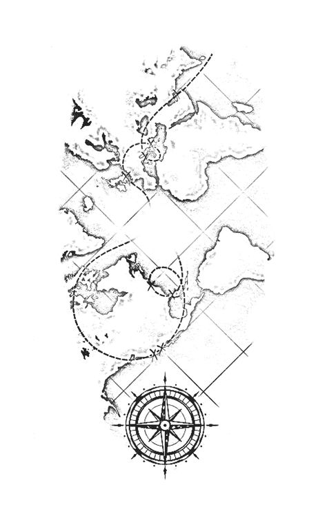 Map Tattoo, Map Tattoos, Tattoo Stencil, Tattoo Stencils, Blackwork, Tattoo Designs, Map, Tattoos, Quick Saves