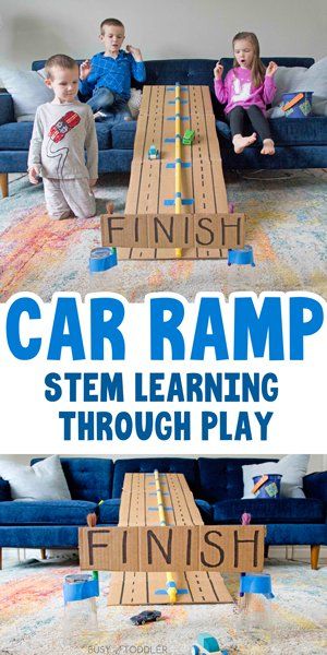 Stem Activity For Kids, Transportation Preschool Activities, Transportation Theme Preschool, Car Ramp, Easy Stem, Rainy Day Activity, Transportation Activities, Transportation Crafts, Transportation Preschool