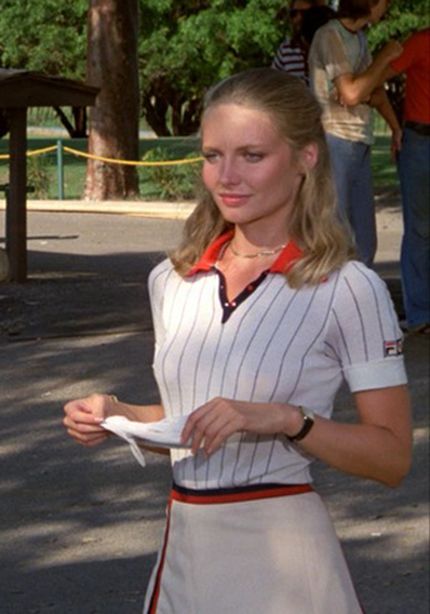 Lucy Underall sizzled in Caddyshack. Cindy Morgan, Bushwood Country Club, Cheryl Ladd, Blonde Hair Looks, Trend Report, Golf Fashion, Sporty Chic, Classic Outfits, Ladies Golf