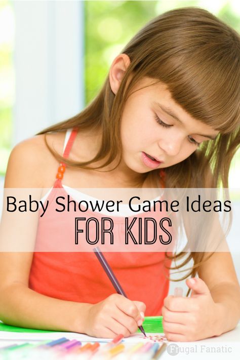 Baby Shower Game Ideas for Kids Kids Baby Shower Activities, Kids Table Baby Shower Activities, Baby Shower Activities For Kids, Baby Shower Games For Kids, Baby Shower Kids Activities, Kids Baby Shower Games, Game Ideas For Kids, Baby Shower For Men, Baby Shower Game Gifts