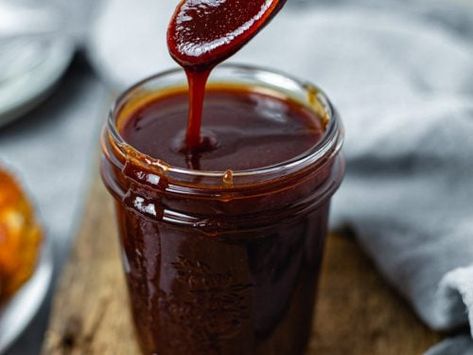 Easy Bbq Sauce, Dipping Sauces For Chicken, Homemade Bbq Sauce Recipe, Banana Snacks, Homemade Bbq Sauce, Easy Bbq, Bbq Sauce Recipe, Bbq Sauce Homemade, Homemade Bbq