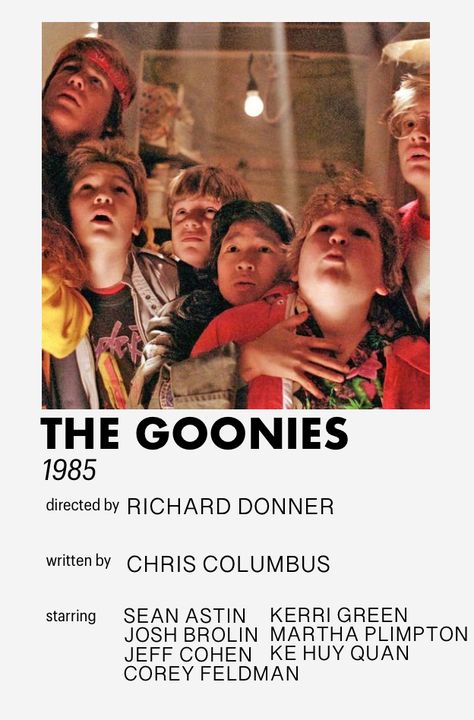 the goonies minimalistic style movie poster [inspired by andrew kwan] Los Goonies, Goonies Movie, Style Movie, Movie Collage, Iconic Movie Posters, Movie Card, The Goonies, Film Posters Minimalist, Film Poster Design