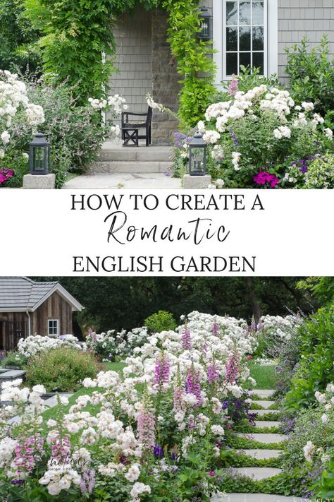 Have you ever wanted to learn how to create your very own beautiful romantic English Gardens? Learn how to plan out your very own English Garden. In this post we are sharing our process of from start to finish. Transform you current garden into a beauitiful oasis with much hastle. Save this to your board for later. Small English Garden, Sanctuary Home Decor, Sanctuary Home, Garden Sanctuary, English Cottage Garden, Magic Garden, English Country Gardens, Cottage Gardens, Chinese Garden